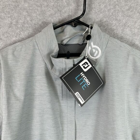 FootJoy HYDRO LITE X Full Zip Jacket Heathe Grey Rain Women's Size‎ L #28330 X67 - Picture 3 of 16